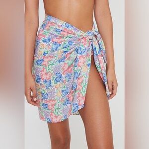 Faithfull the Brand Floral Mini Pareo Skirt